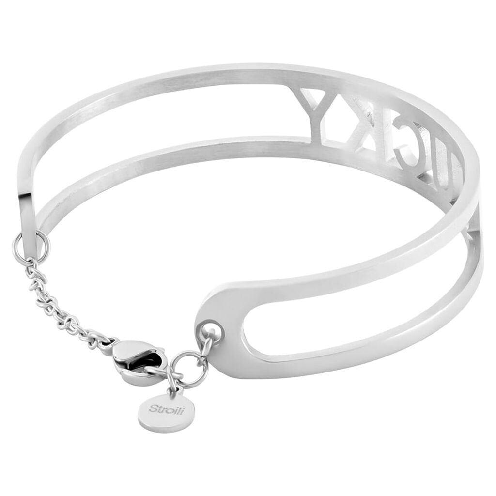 Bangle Lady Message Acciaio Cristallo - Bracciali Rigidi Donna | Stroili