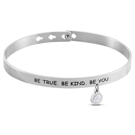 Bangle Lady Message Acciaio Cristallo - Bracciali Rigidi Donna | Stroili