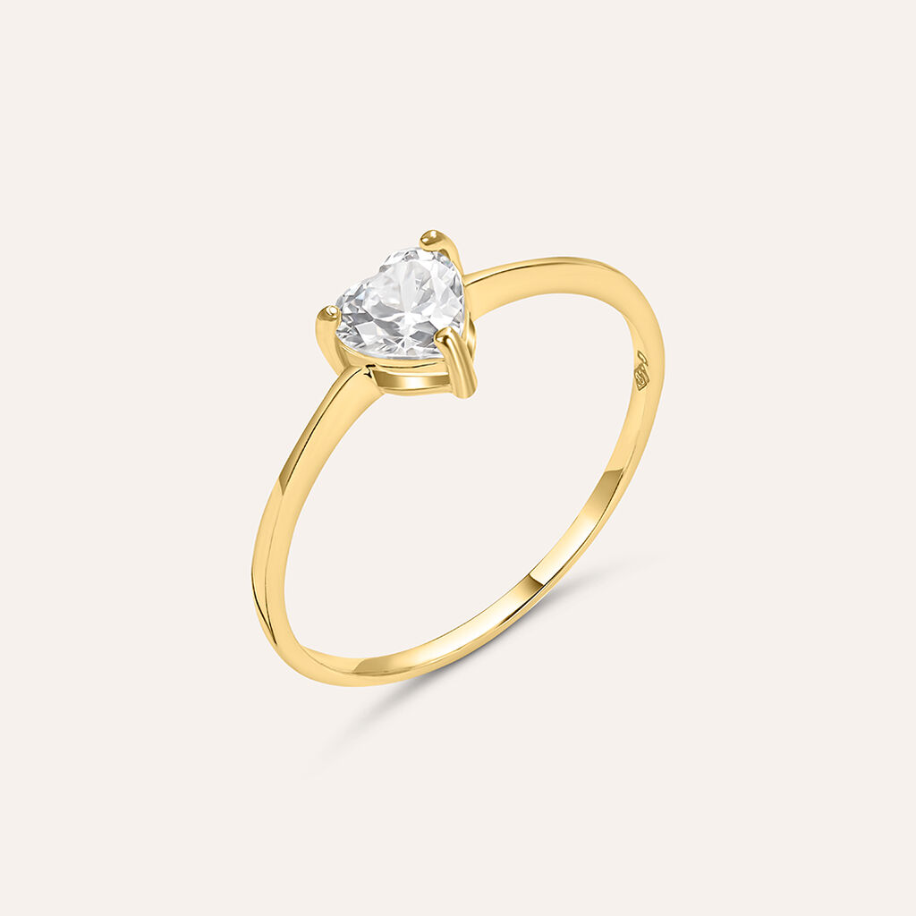 Anello Solitario Claire Oro Giallo Cubic Zirconia - Anelli con Pietre Donna | Stroili
