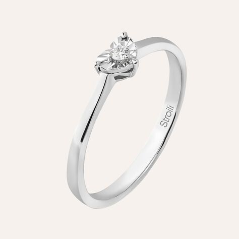 Anello Solitario Diamotion Oro Bianco Diamante - Anelli con Pietre Donna | Stroili