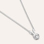 Pendente Punto Luce Po&egrave;me Oro Bianco Cubic Zirconia