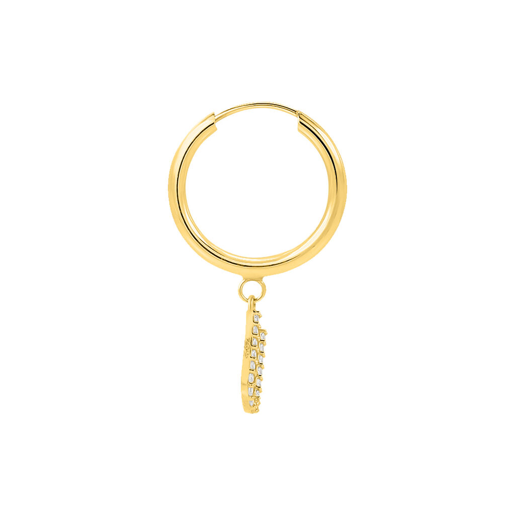 Mono Orecchino A Cerchio Toujours Oro Giallo Cubic Zirconia - Mono Orecchino Donna | Stroili