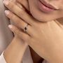 Anello Solitario Charlotte Oro Bianco Zaffiro