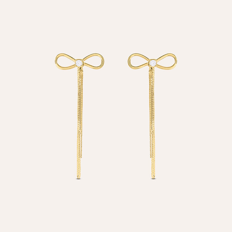 Orecchini Pendenti Fiocco Beverly Oro Giallo Cubic Zirconia - Orecchini Pendenti Donna | Stroili