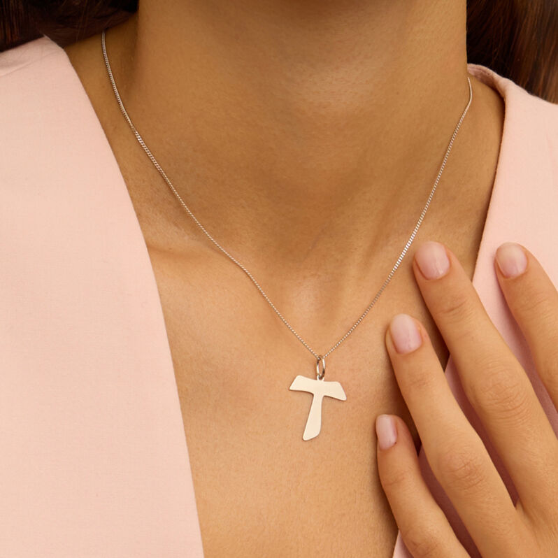 Pendente Holy Oro Bianco - Ciondoli con Incisione Unisex | Stroili