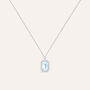 Collana Amélie Oro Bianco Topazio Cubic Zirconia
