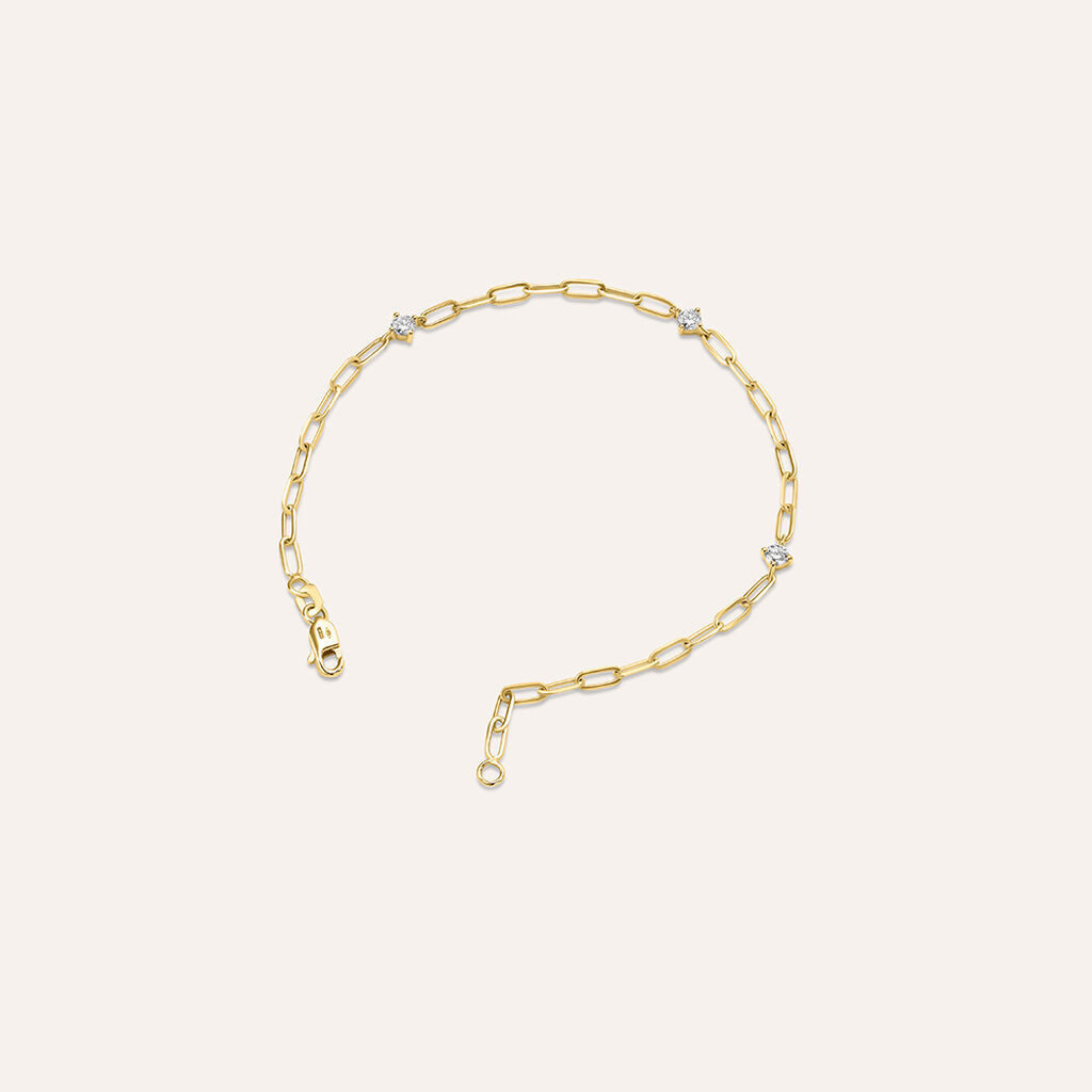 Bracciale Catena Diamade Glam Oro Giallo Diamante Lab-Grown