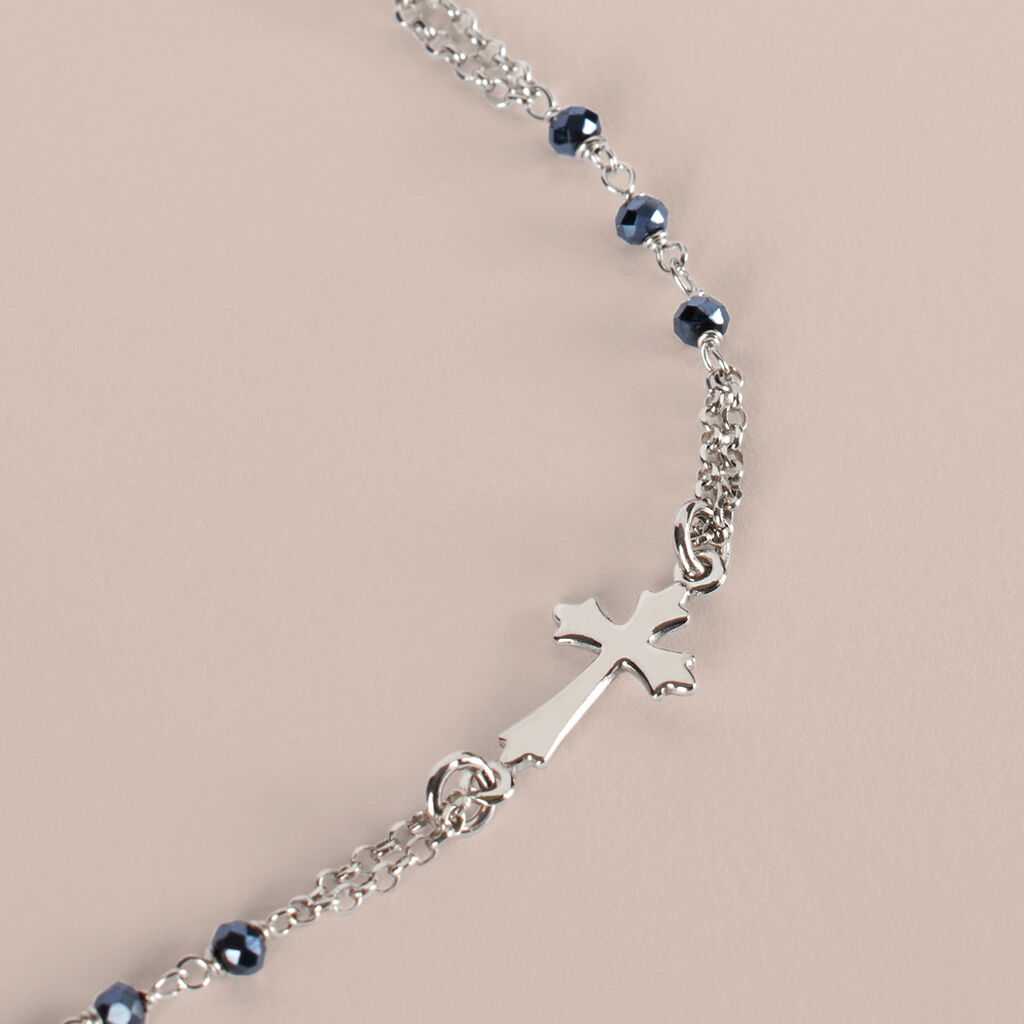 Bracciale Rosario Silver Soul Argento Rodiato Cristallo - Bracciali con Rosario Donna | Stroili