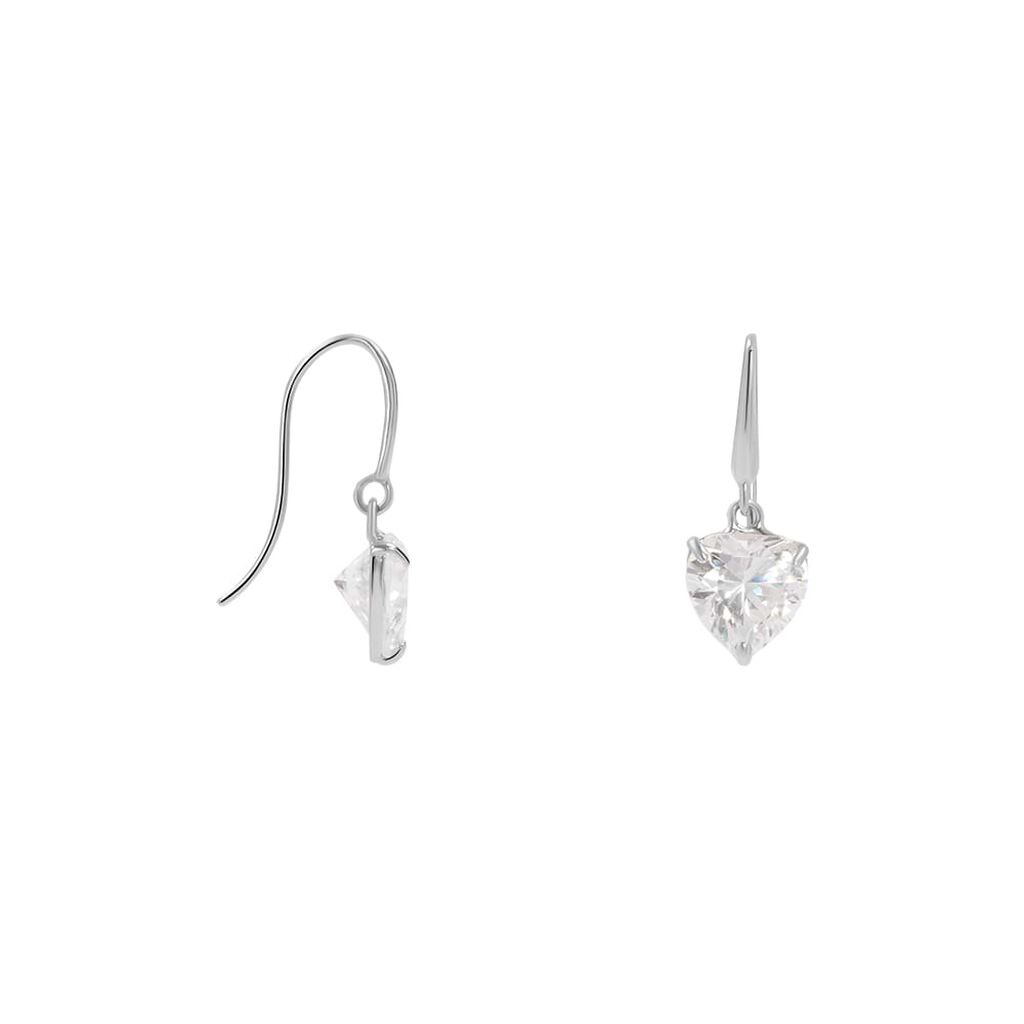 Orecchini Lobo Punto Luce Claire Oro Bianco Cubic Zirconia - Orecchini a Lobo Donna | Stroili
