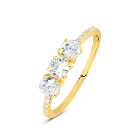 Anello Trilogy Claire Oro Giallo Cubic Zirconia - Anelli con Pietre Donna | Stroili
