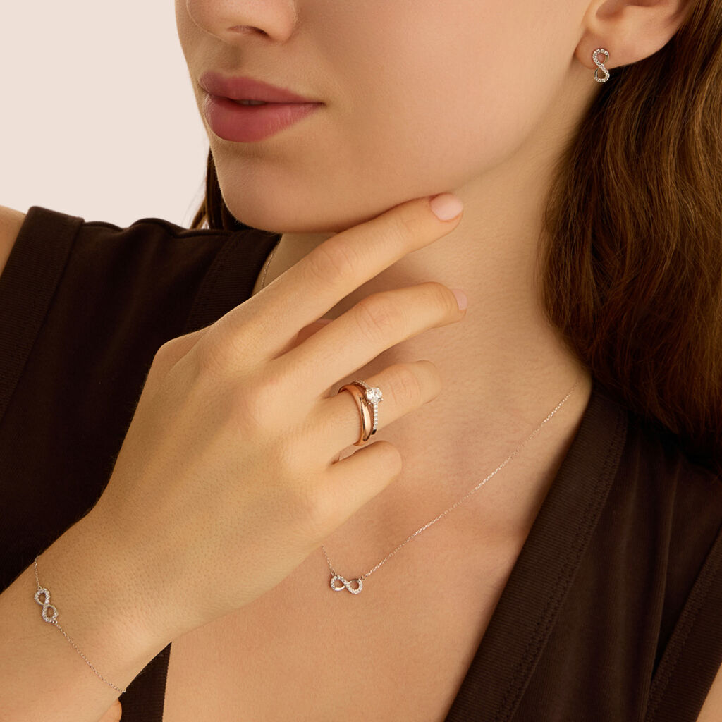 Anello Solitario Claire Oro Bianco Cubic Zirconia