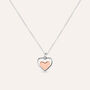 Collana Silver Collection Argento Bicolore Bianco / Rosa