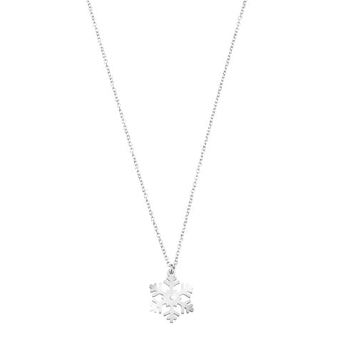 Girocollo fiocco di neve in acciaio e cristalli - Collane Donna | Stroili