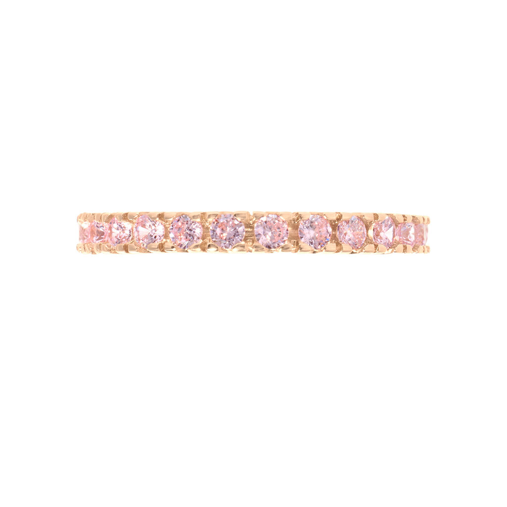 Anello Eternity Silver Rainbow Argento Rosa Cubic Zirconia - Anelli Eternity Donna | Stroili