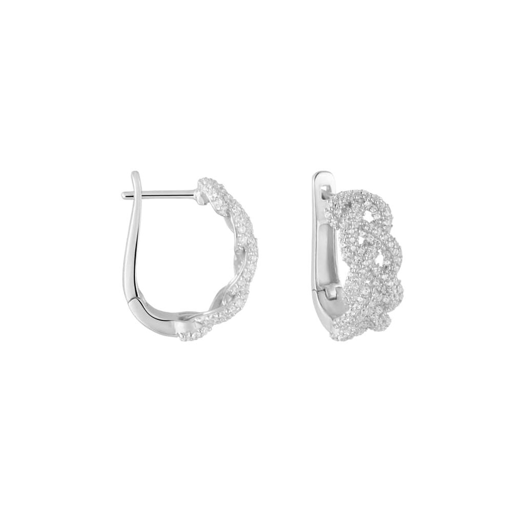 Orecchini A Cerchio Silver Shine Argento Rodiato Cubic Zirconia - Orecchini a Cerchio Donna | Stroili