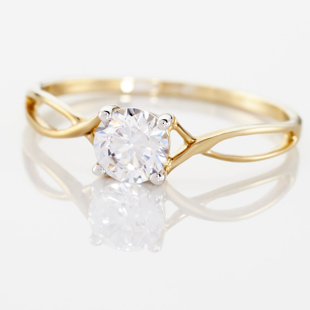 Anello Solitario Claire Oro Giallo Cubic Zirconia