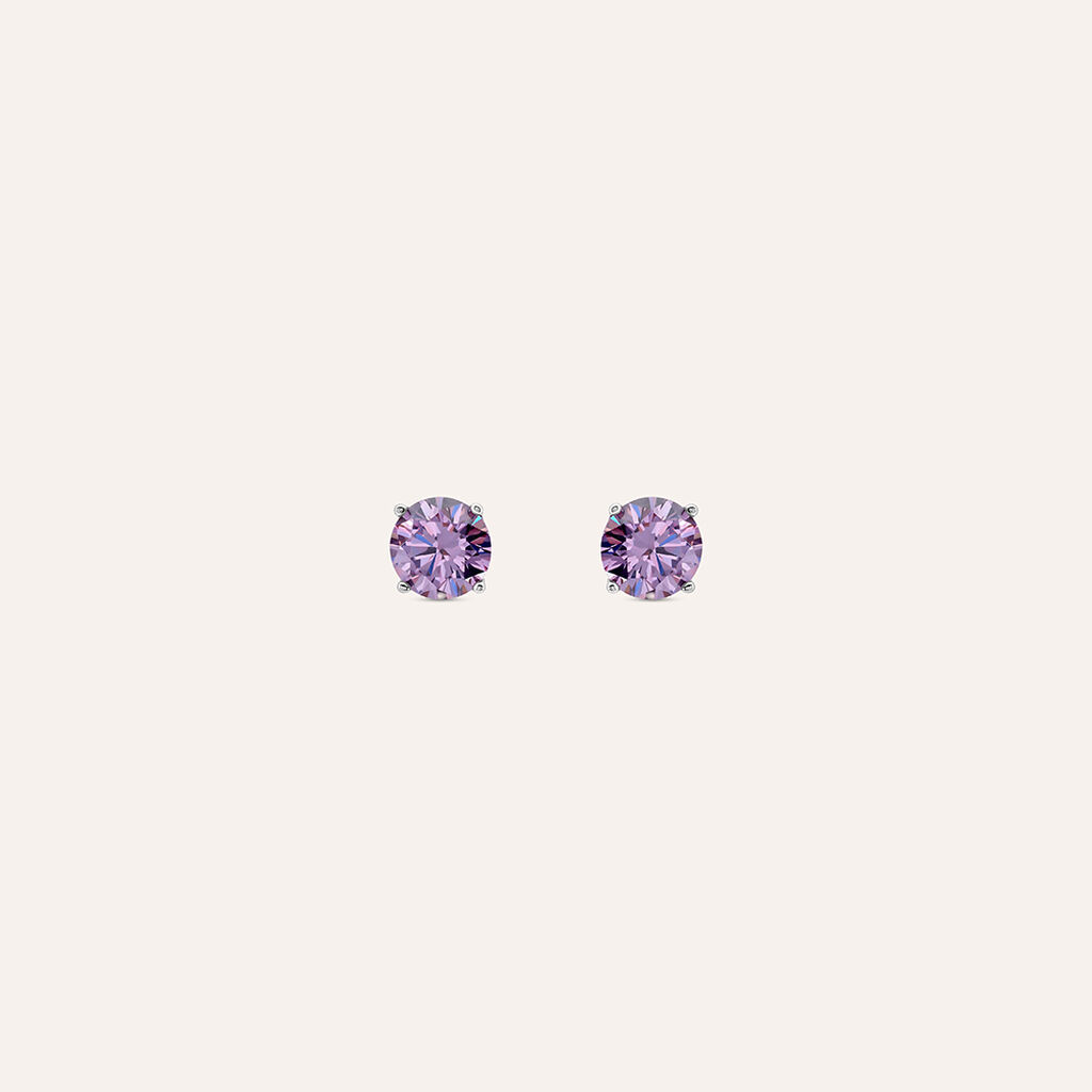Orecchini Lobo Punto Luce Silver Rainbow Argento Rodiato Cubic Zirconia
