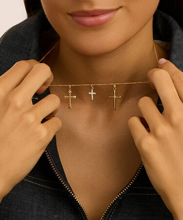 Pendente Holy Oro Bianco Cubic Zirconia