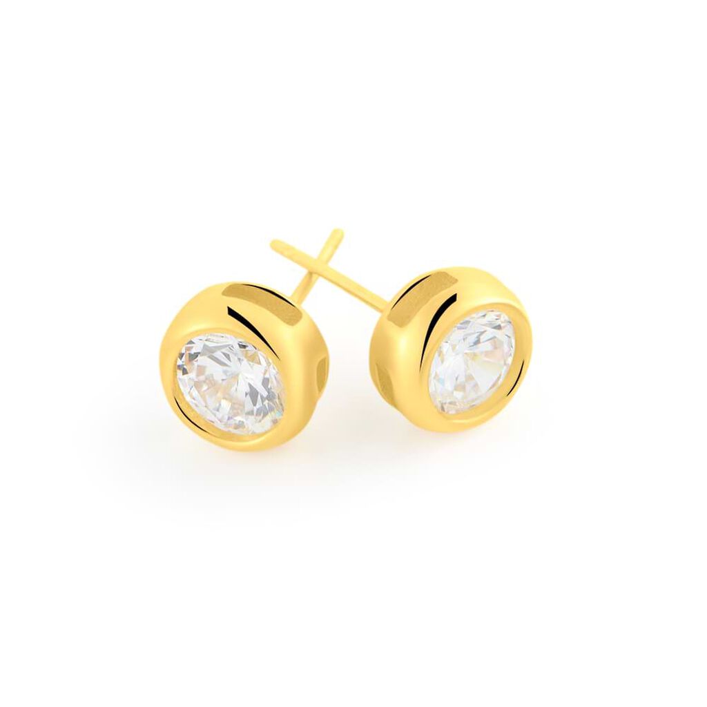 Orecchini Lobo Punto Luce Claire Oro Giallo Cubic Zirconia - Orecchini a Lobo Donna | Stroili