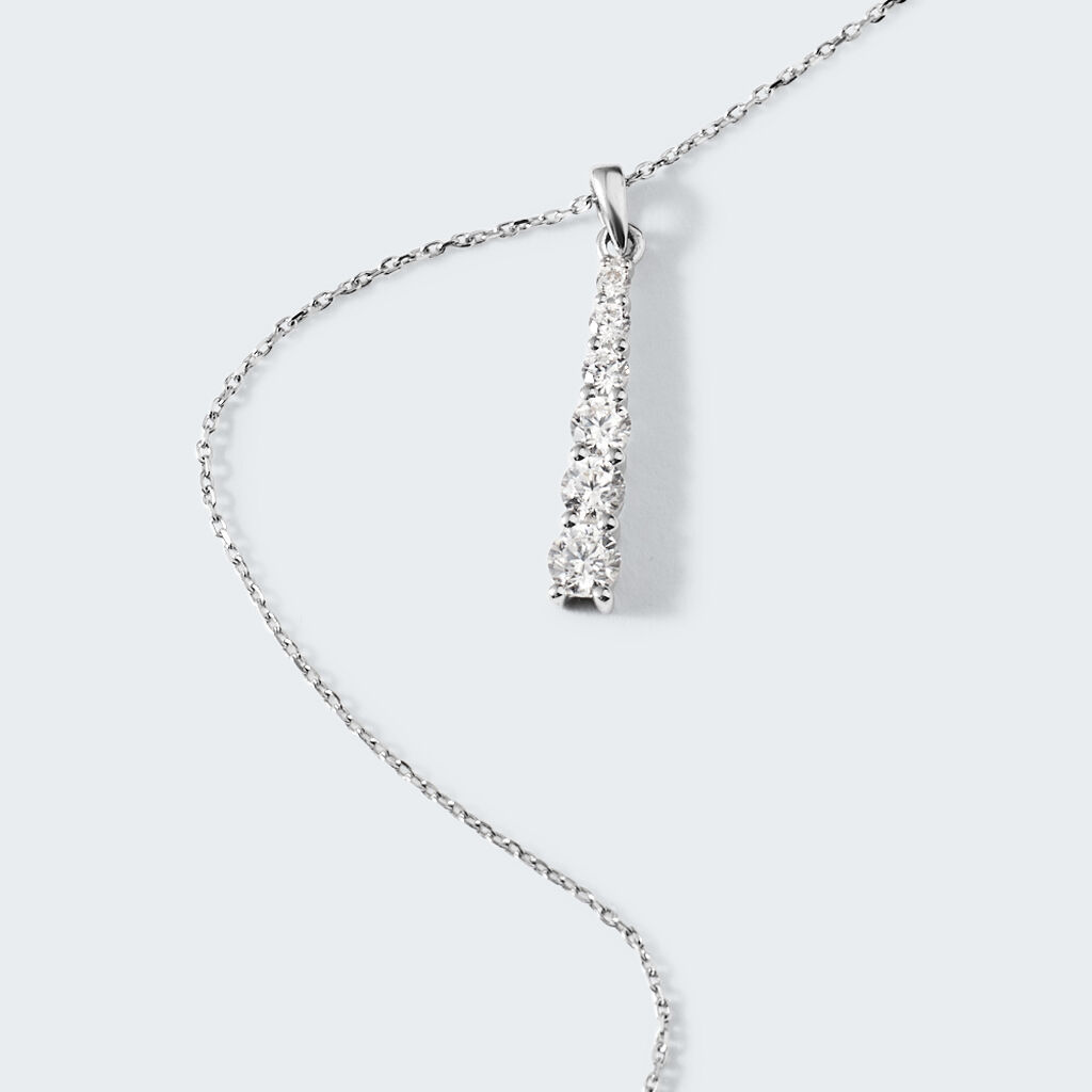Collana Claire Oro Bianco Cubic Zirconia - Collane Donna | Stroili