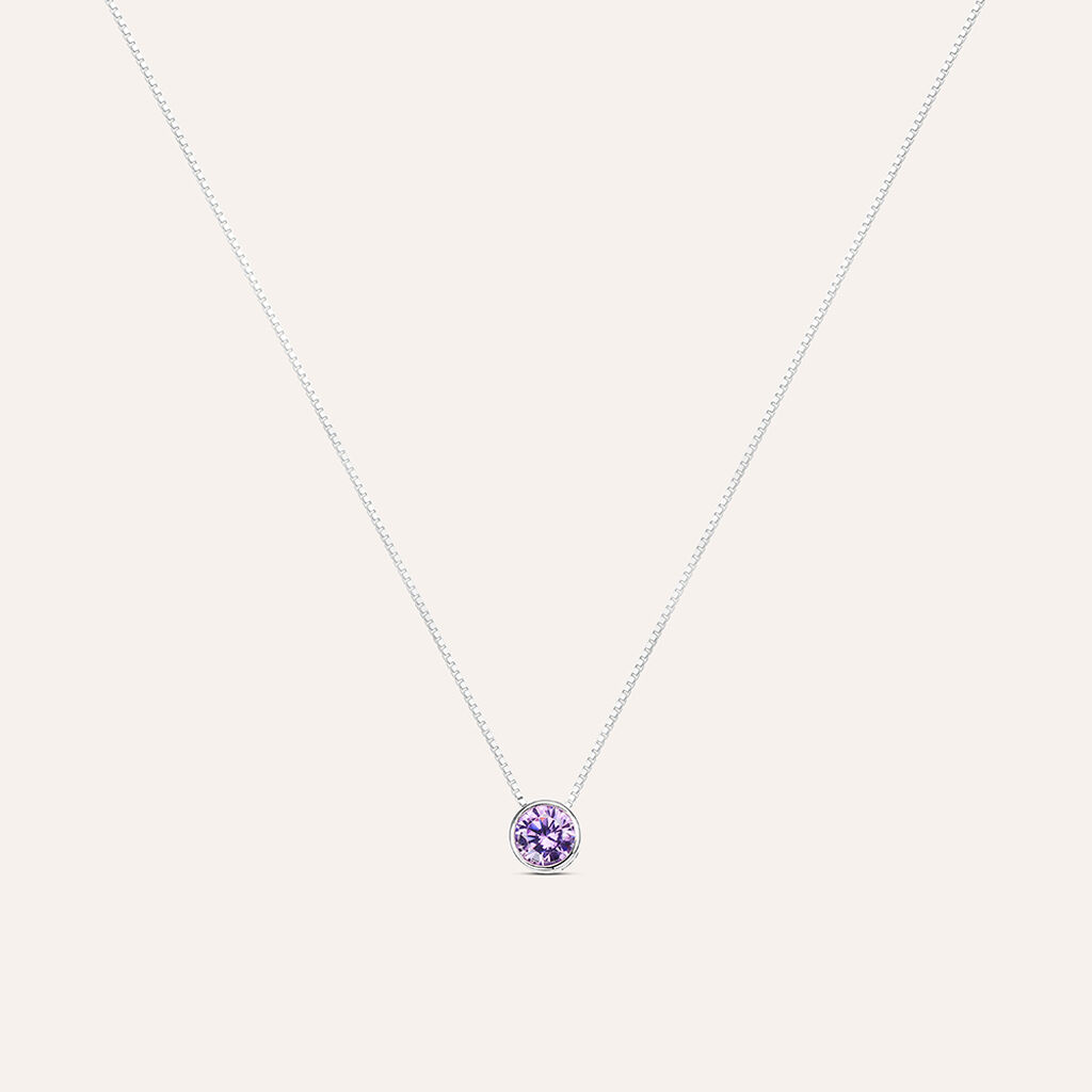 Collana Punto Luce Silver Rainbow Argento Rodiato Cubic Zirconia