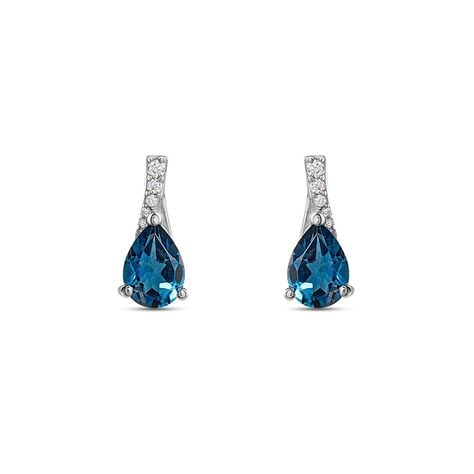 Orecchini Lobo Punto Luce Amélie Oro Bianco Topazio Cubic Zirconia - Orecchini a Lobo Donna | Stroili