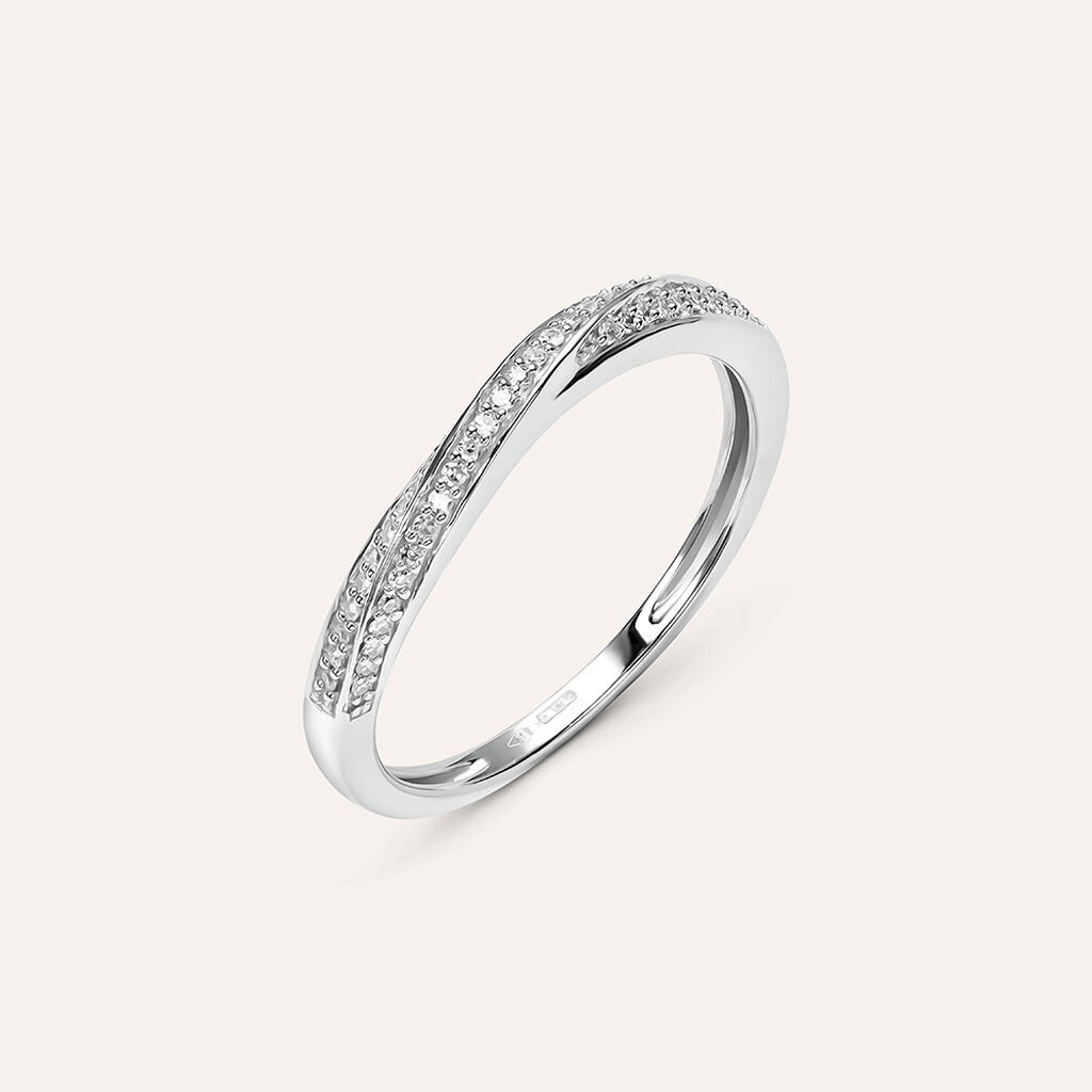 Anello Fascia Sophia Oro Bianco Diamante