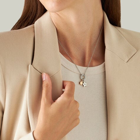 Collana Lady Chic Acciaio Bicolore Bianco / Rosa Cristallo - Collane Donna | Stroili