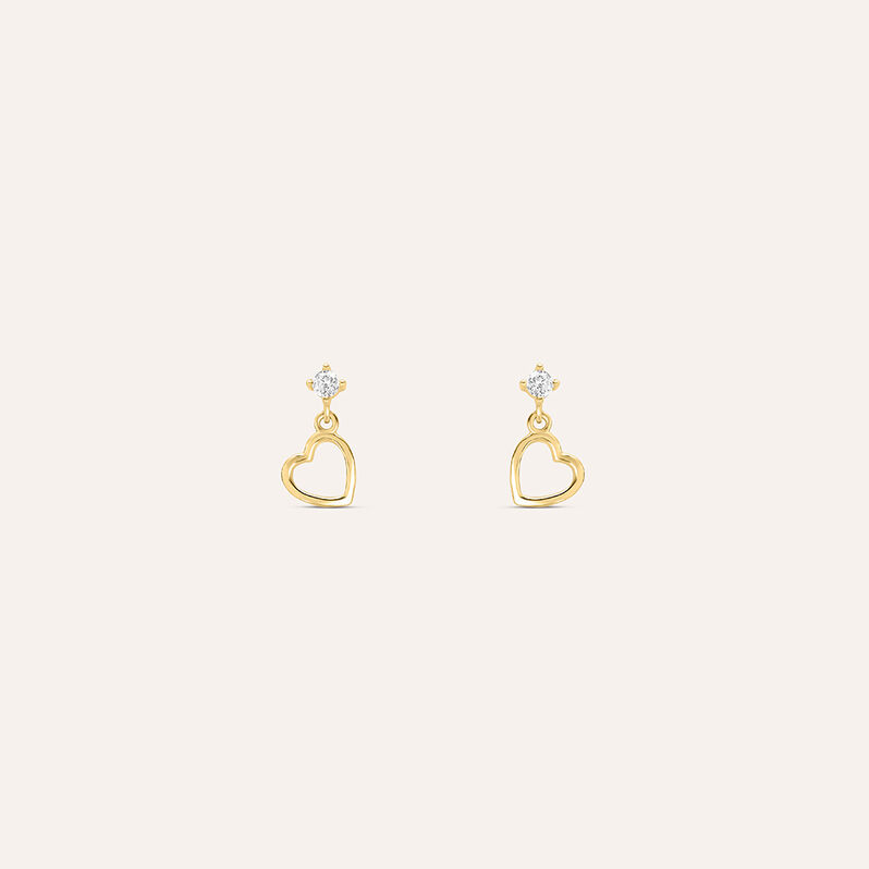 Orecchini Lobo Bon Ton Oro Giallo Cubic Zirconia - Orecchini a Lobo Donna | Stroili