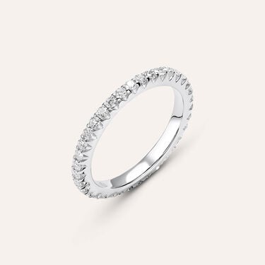 Fede Classica Eternity 2.4 mm Oro Bianco Diamante