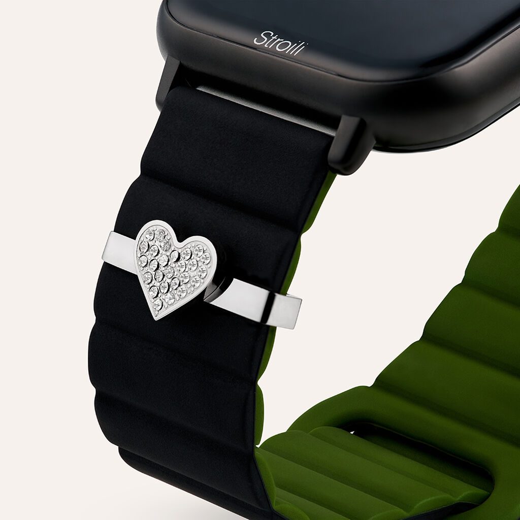 Charm in Acciaio Rosato con Cristalli Bianchi Compatibile con Stroili Smartwatch Square - Stroili Donna | Stroili