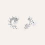 Orecchini Lobo Claire Oro Bianco Cubic Zirconia