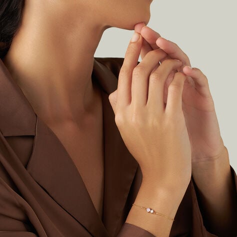 Bracciale Doppio Punto Luce Claire Oro Giallo Cubic Zirconia - Bracciali Amicizia Donna | Stroili
