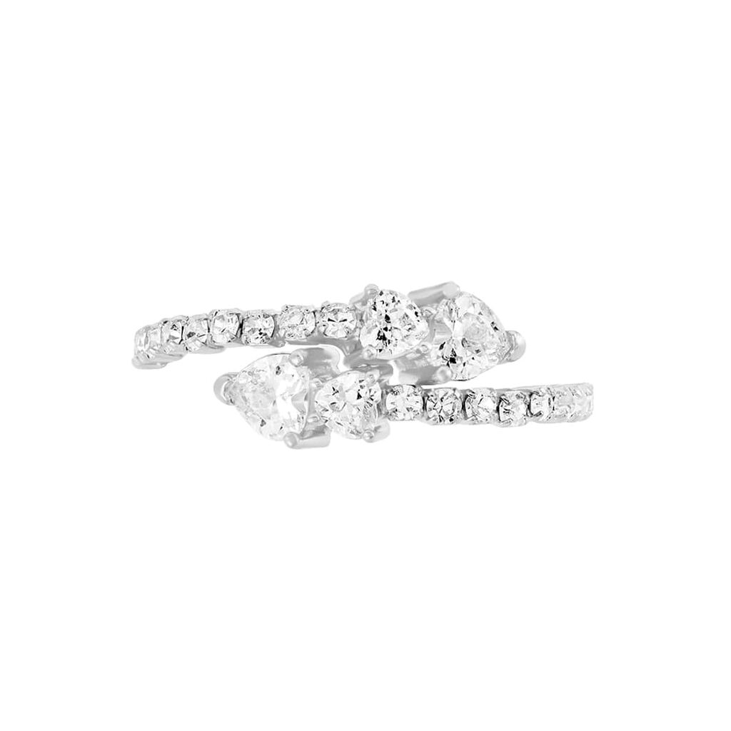Anello in metallo rodiato e strass - Anelli Donna | Stroili