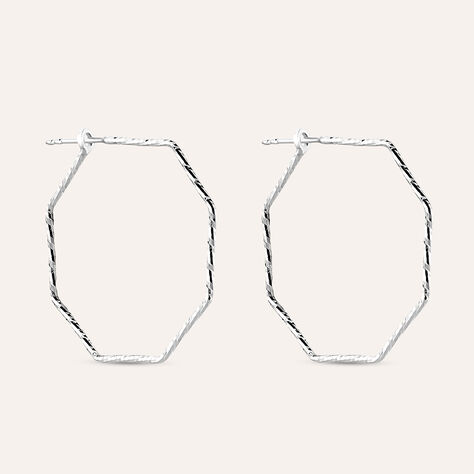 Orecchini A Cerchio Silver Collection Argento Rodiato - Orecchini a Cerchio Donna | Stroili