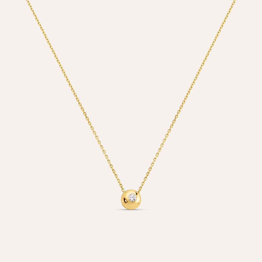 Collana Desideria Argento Nobile Dorato Cubic Zirconia