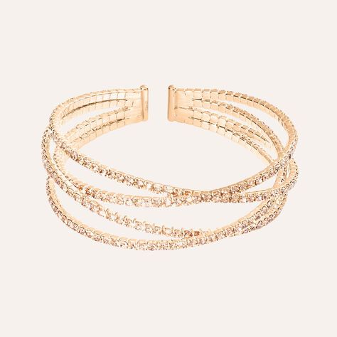 Bangle Romantic Shine Metallo Rosa Cristallo - Bracciali Rigidi Donna | Stroili
