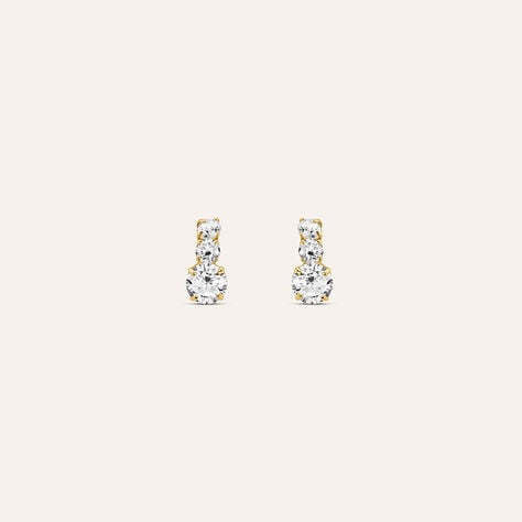 Orecchini Lobo Trilogy Bon Ton Oro Giallo Cubic Zirconia - Gioielli Donna | Stroili