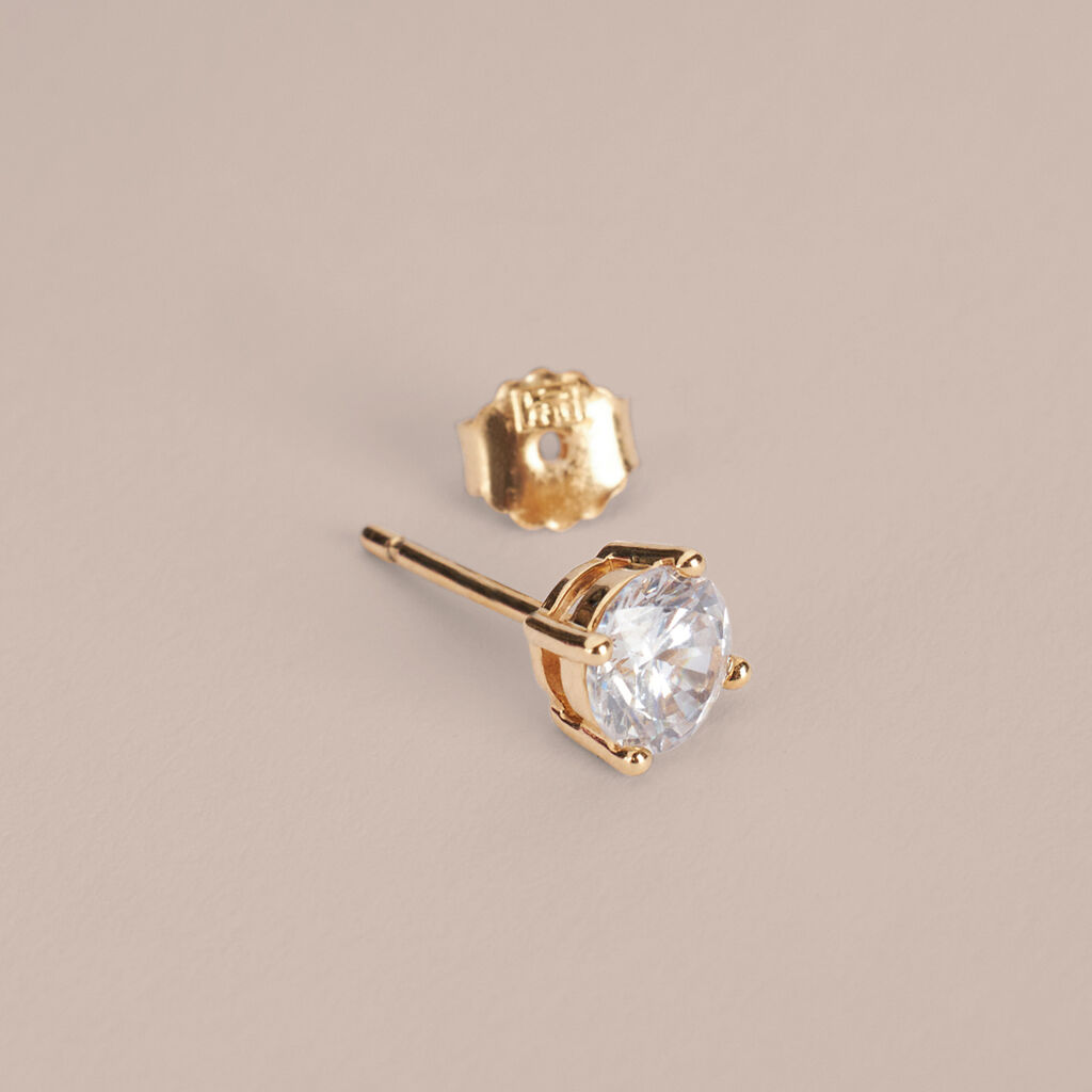 Orecchini Lobo Punto Luce Golden Dream Placcato Oro Giallo Cubic Zirconia - Orecchini a Lobo Donna | Stroili