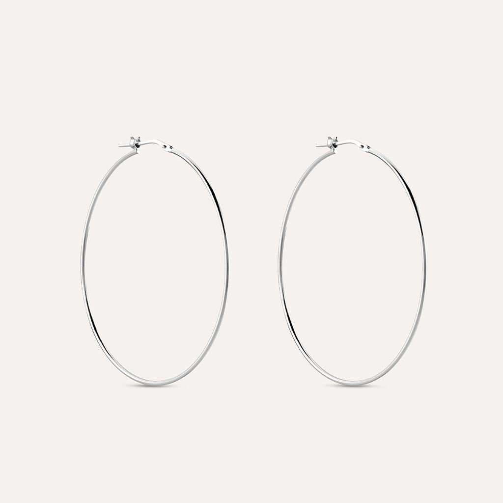 Orecchini A Cerchio Silver Collection Argento Rodiato