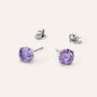 Orecchini Lobo Punto Luce Silver Rainbow Argento Rodiato Cubic Zirconia