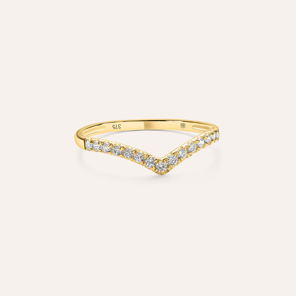 Anello Fantasia Claire Oro Giallo Cubic Zirconia