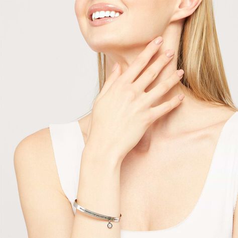 Bangle Lady Message Acciaio Cristallo - Bracciali Rigidi Donna | Stroili