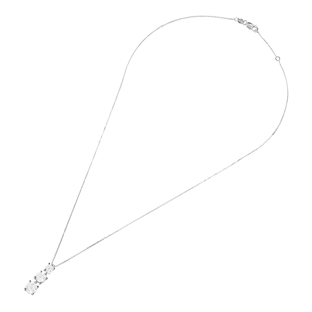 Collana Trilogy Petali Oro Bianco Diamante