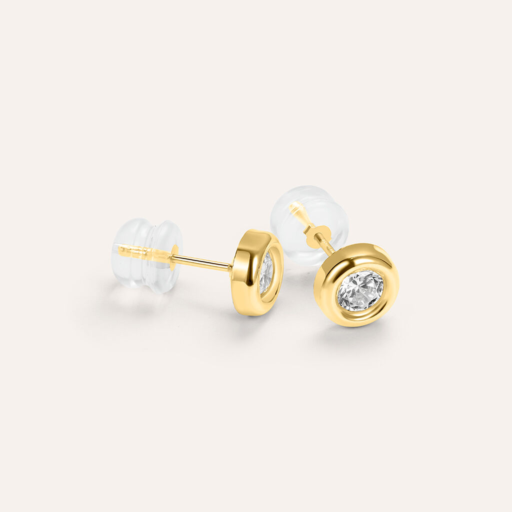 Orecchini Lobo Punto Luce Bon Ton Oro Giallo Cubic Zirconia - Orecchini a Lobo Donna | Stroili