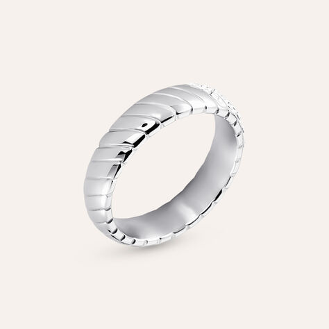 Anello Fascia Aura Acciaio Cristallo - Anelli con Pietre Donna | Stroili