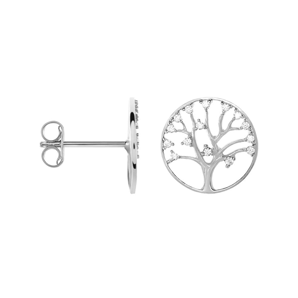 Orecchini Lobo Silver Moments Argento Bianco Cubic Zirconia
