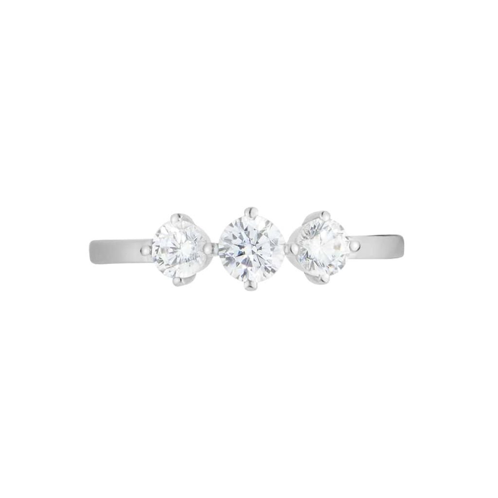 Anello Trilogy Claire Oro Bianco Cubic Zirconia - Anelli con Pietre Donna | Stroili