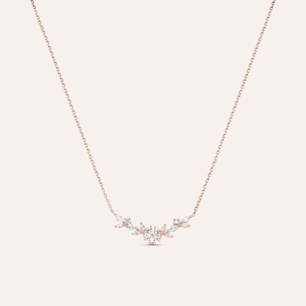 Collana Silver Elegance Argento Rosa Cubic Zirconia