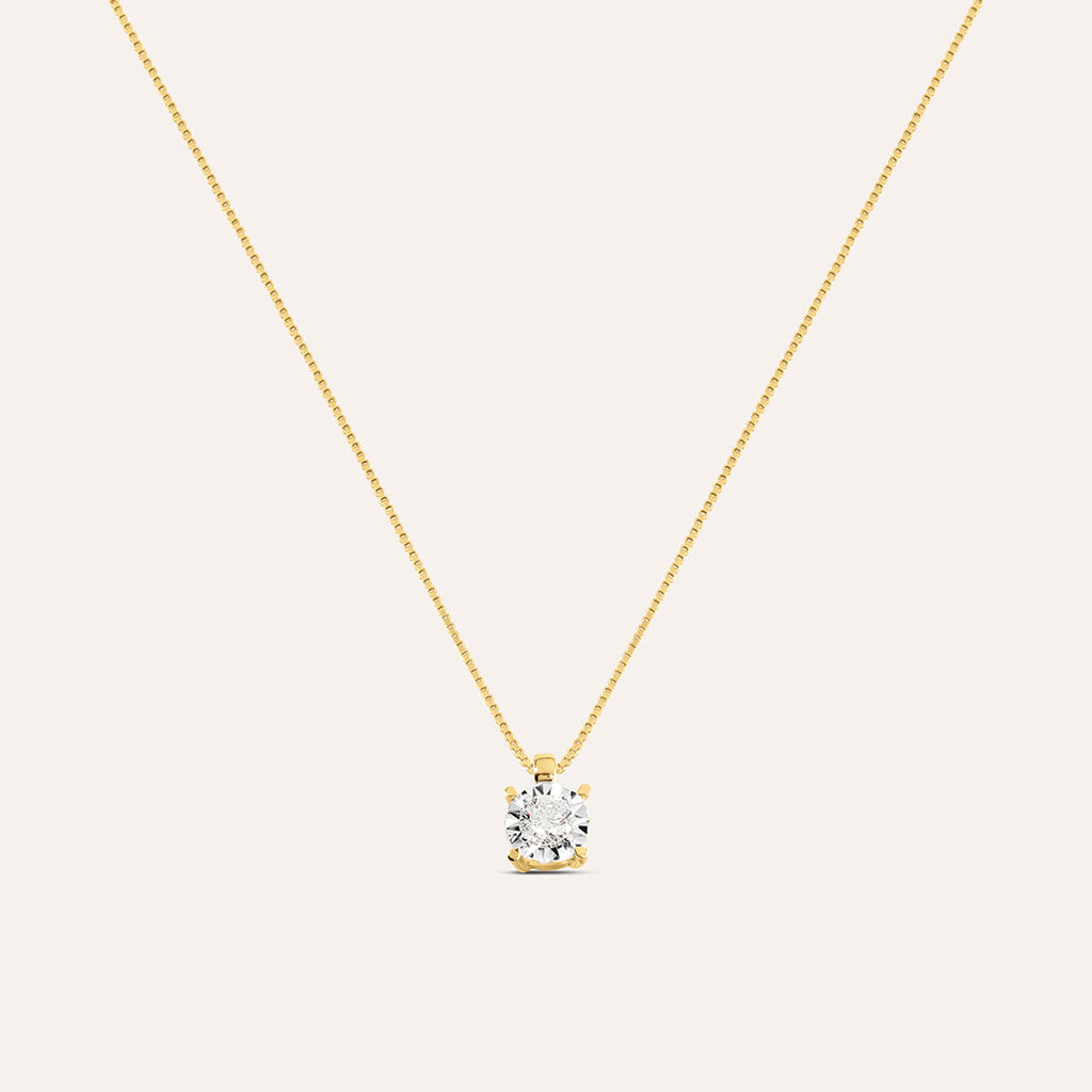 Collana Punto Luce Diamotion Oro Giallo Diamante